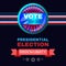 Digital vector usa election with make your choise