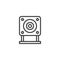 Digital video recorder line icon