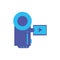 Digital videocamera icon flat design