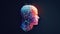 digital voxel human head