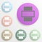 digital watch badge color set. Simple glyph, flat vector of web icons for ui and ux, website or mobile application
