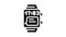 digital watch glyph icon animation