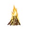 digital watercolor - bonfire, fire burns. Ivan Kupala