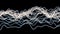 Digital wave spectrum of white threads with depth of field 4k 3d loop background