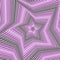 Digital whirling pentagonal star forms in violet hues