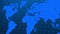 Digital world map animation, blue high tech map background. News broadcast TV background, technology grid video.