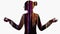 digital yoga chakra energy glitch woman silhouette