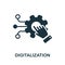 Digitalization icon. Monochrome simple Digitalization icon for templates, web design and infographics