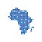 Digitally Africa Blue Colour Pixels Symbol Design