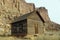 Digitally altered image of a wooden cabin from the Old West, Capitol Reef Park, UT