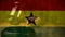 Digitally animation of Ghanaian Flag and gavel