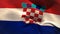 Digitally generated croatia flag waving