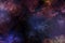 Digitally generated fantasy outer space galaxy scene with nebulas and star fields