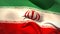 Digitally generated iran flag waving