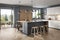 Digitally generated modern Scandinavian style domestic kitchen interior design.