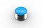 Digitally generated shiny blue push button