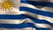Digitally generated uruguay flag waving