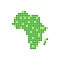 Digitally Green Africa Pixels Symbol Design