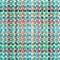 Digitally rendered turquoise red gray green abstract pattern