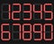 Digits Display. Electronic figures. The dial calculator Numbers. vector