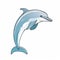 Dignified Dolphin Illustration On White Background