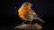 Dignified Poses: A Stunning Uhd Image Of A Small Bird Perched On Clay