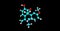 Dihydrocodeine molecular structure isolated on black