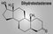 Dihydrotestosterone or DHT, androstanolone, stanolone hormone molecule. Skeletal formula.