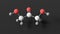 dihydroxyacetone molecule, molecular structure, glycerone, ball and stick 3d model, structural chemical formula with colored atoms