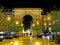 Dijon in France by night. Lovely streetview. Arc de Triomphe.