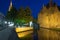 Dijver canal at night (Bruges)