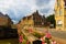 Diksmuide street with typical residential buildings, Belgium