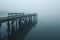 Dilapidated Abandoned pier. Generate Ai