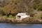 Dilapidated boat shed on the Tasmanian coast