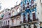 Dilapidated houses facing Paseo de Marti Prado avenue in Havan