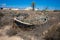 Dilapidated old boats in the country