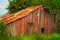 Dilapidated Rusted Red Barn