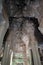 Dilapidated stone ceiling of a medieval building. Stone ruins