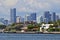 Dilido Island,Miami Beach and Miami Skyline