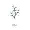 Dill linear icon. Modern outline Dill logo concept on white back