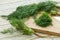 Dill vegetable ingredient nature organic green chopped