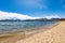 Dillon lake reservoir with mountains in Colorado at summer