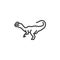 Dilophosaurus dinosaur line icon