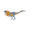 Dilophosaurus theropod dinosaur cartoon animal