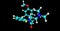 Diltiazem molecular structure isolated on black