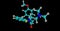 Diltiazem molecular structure isolated on black