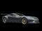 Dim gray concept sportscar on black