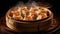 Dim Sum: a bamboo steamer filled with an array of dim sum dumplings, capturing the variety and authenticity of Chinese