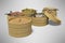 Dim Sum chinese dish concept isolated 3D rendering on gray background with shadow
