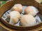 Dim Sum, traditional Cantonese dumplings, cooked in bamboo steam